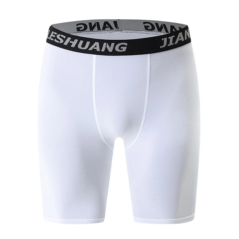 5piece Set Of Men's Classic Black And White Elastic Long Underwear Quick Drying Comfortable Sporty Youth Trend Flat Corner Pants
