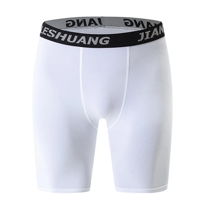 5piece Set Of Men's Classic Black And White Elastic Long Underwear Quick Drying Comfortable Sporty Youth Trend Flat Corner Pants