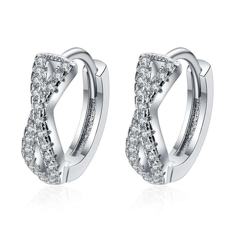 925 Sterling Silver CZ Stud Earrings - Cute Fashion Jewelry for Women and Teens