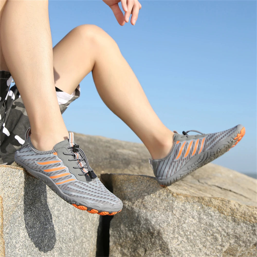 Men Water Shoes Beach Barefoot Swimming Surfing Seaside Aqua Shoes Upstream Wading Sneakers Gym Fitness Hiking Walking Footwear
