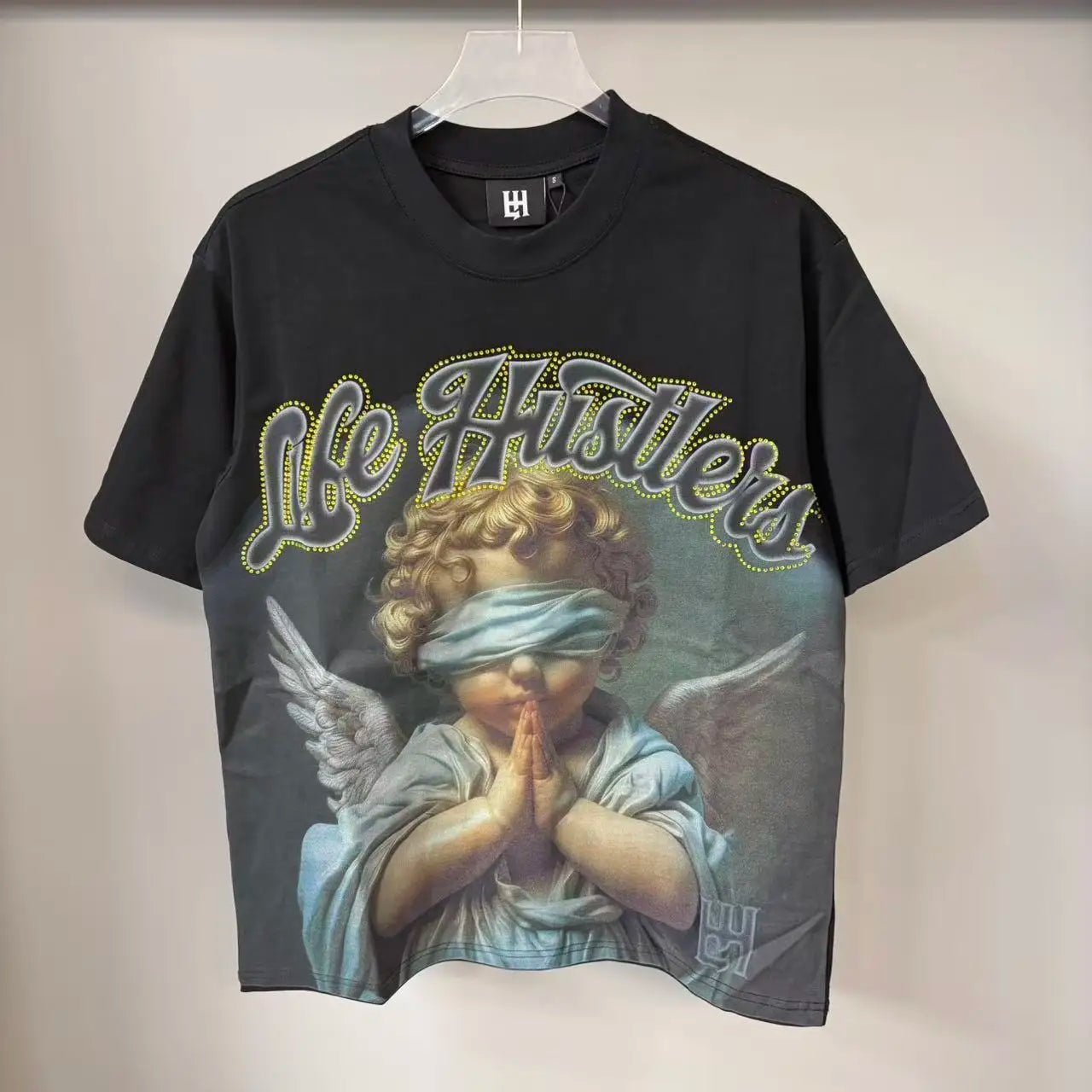 26SS Y2K High Quality American Retro Trendy Fashion Tops LIFE HUSTLERS 100% cotton large size loose Men's Women's T-Shirt