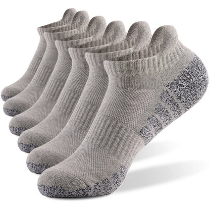 Thickened Non-Slip Running Socks - Breathable Low Cut Sports Socks for Men  Women 3 Pairs - ZOOMNSTORE