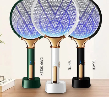 Mosquito Racket 2 In 1 USB Rechargeable Fly Zapper Swatter Lamp Seduction Trap Summer Night Baby Sleep Protect Tools