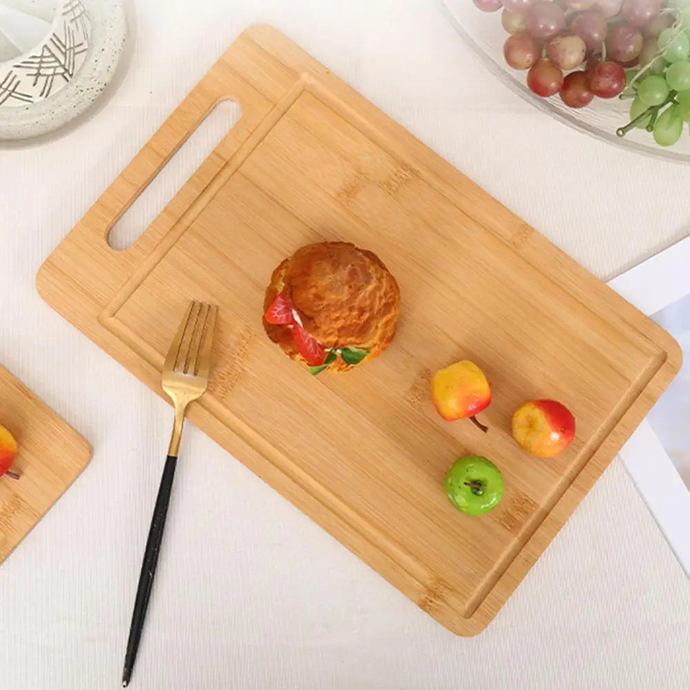 Bamboo Cutting Board – Double Sided Kitchen Cutting Board | Thick Durable Wood Chopping Block