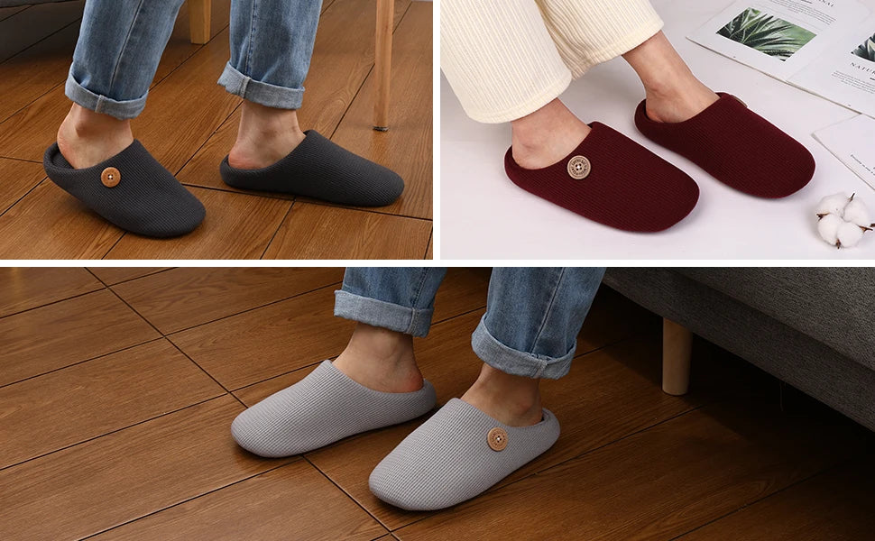 Classic Men Slippers Indoor Men Slippers Fashion Men House Slippers Outdoor Antiskid Soft Men Flat Slippers Winter Bedroom Shoes