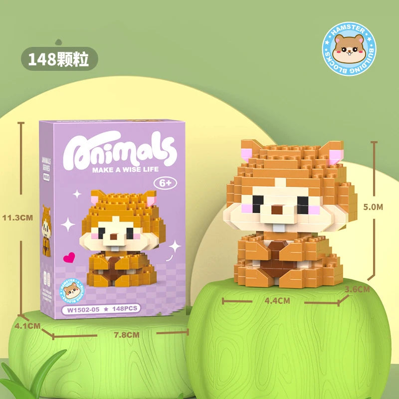 Micro Building Blocks - Creative Animal Brick Set | DIY Mini Construction Toys Kit