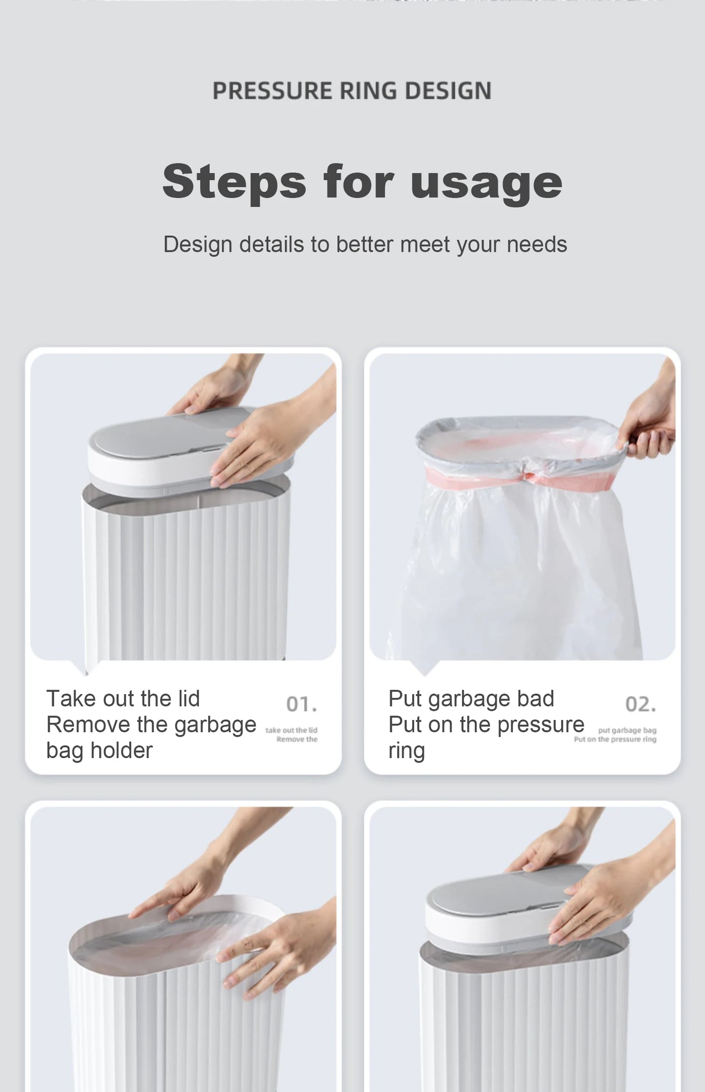 Automatic Sensor Trash Can - 79L Smart Induction Garbage Bin for Bathroom and Kitchen