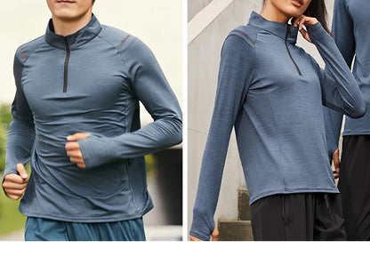 Unisex Long Sleeve Shirt - Breathable Fitness Top With Anti Sweat Technology