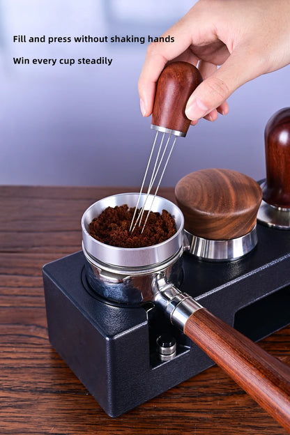 Espresso Tamper Holder | Multifunction Coffee Tool with ABS Stand & Knock Box