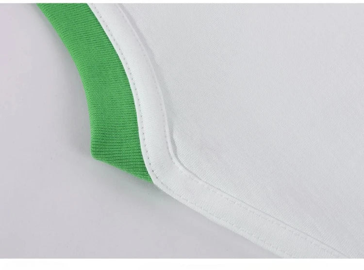 210G Heavy Cotton Men's T-shirt Edge-bumping O-Neck Short-sleeved Man T shirt Contrasting Color Splicing Men T-shirt Tops Tees