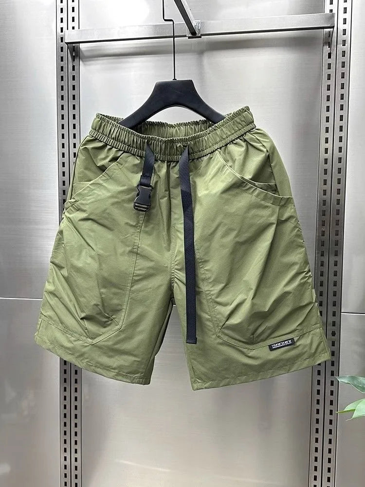 Men's Work Shorts - Large Pocket Elastic Waistband Summer Casual Loose Fit