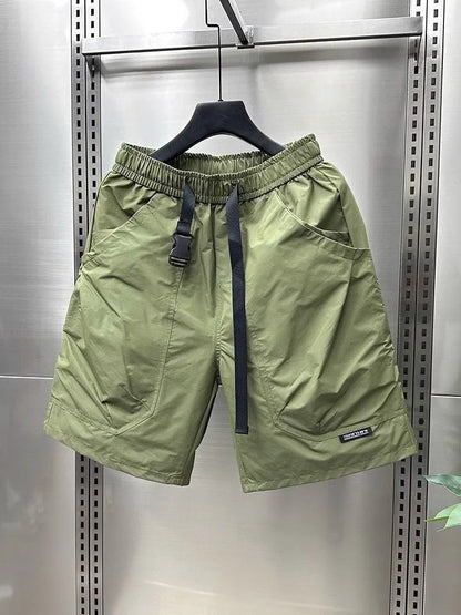 Men's Work Shorts - Large Pocket Elastic Waistband Summer Casual Loose Fit