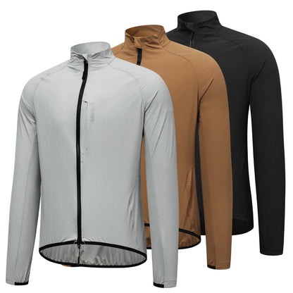 WOSAWE Cycling Jacket Lightweight Windproof Long Sleeved MTB Road Bike Windbreaker Reflective Breathable Jacket Bicycle Clothing