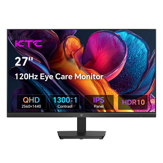27 Inch Computer Monitor - QHD Display | IPS Panel Monitor | 120Hz Refresh Rate
