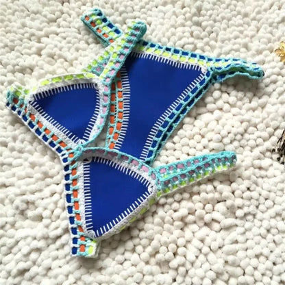 Neoprene Bikini Set - Sexy Two Piece Womens Swimsuit for Summer Beach Wear - ZOOMNSTORE