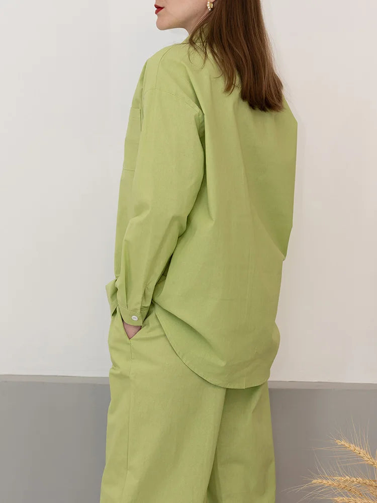 Streamgirl Linen Pants Sets For Women Summer Suits Pink Two Piece Trouser Women's Suit Sets Linen Shirt Set Oversize Outfit Suit