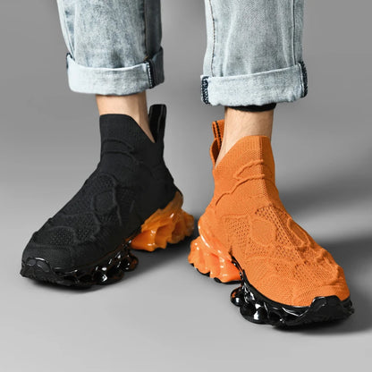 Men Casual Sneakers - Luxury Breathable Trainers Slip-On Running Shoes