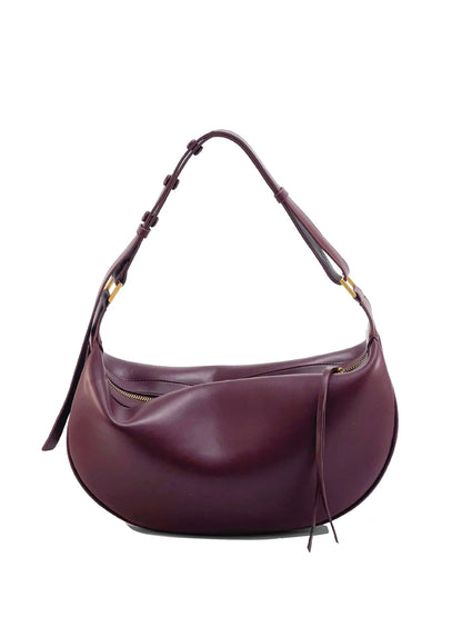 PU Leather Shoulder Bag - Dumpling Crescent Soft Hobo Bag for Women with Zipper Closure