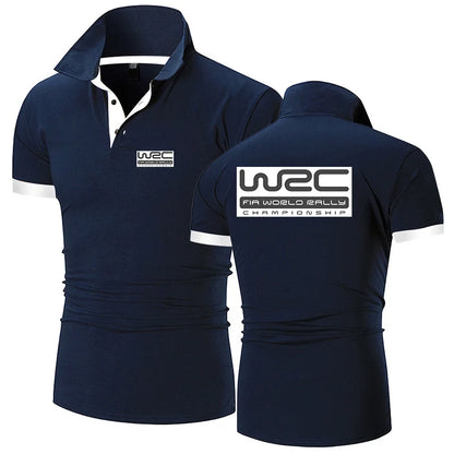 World Rally Championship WRC New Fashion Polo Shirt Men Casual Turn Down Collar Short Sleeve Shirt Slim Fit Summer Tops Polo