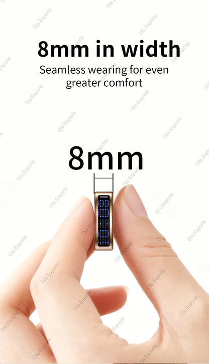 Smart Ring With Dynamic Display Screen 5 ATM Waterproof Blood Oxygen Heart Rate Sleep Monitor Sports Ring Men Women Fashion Ring