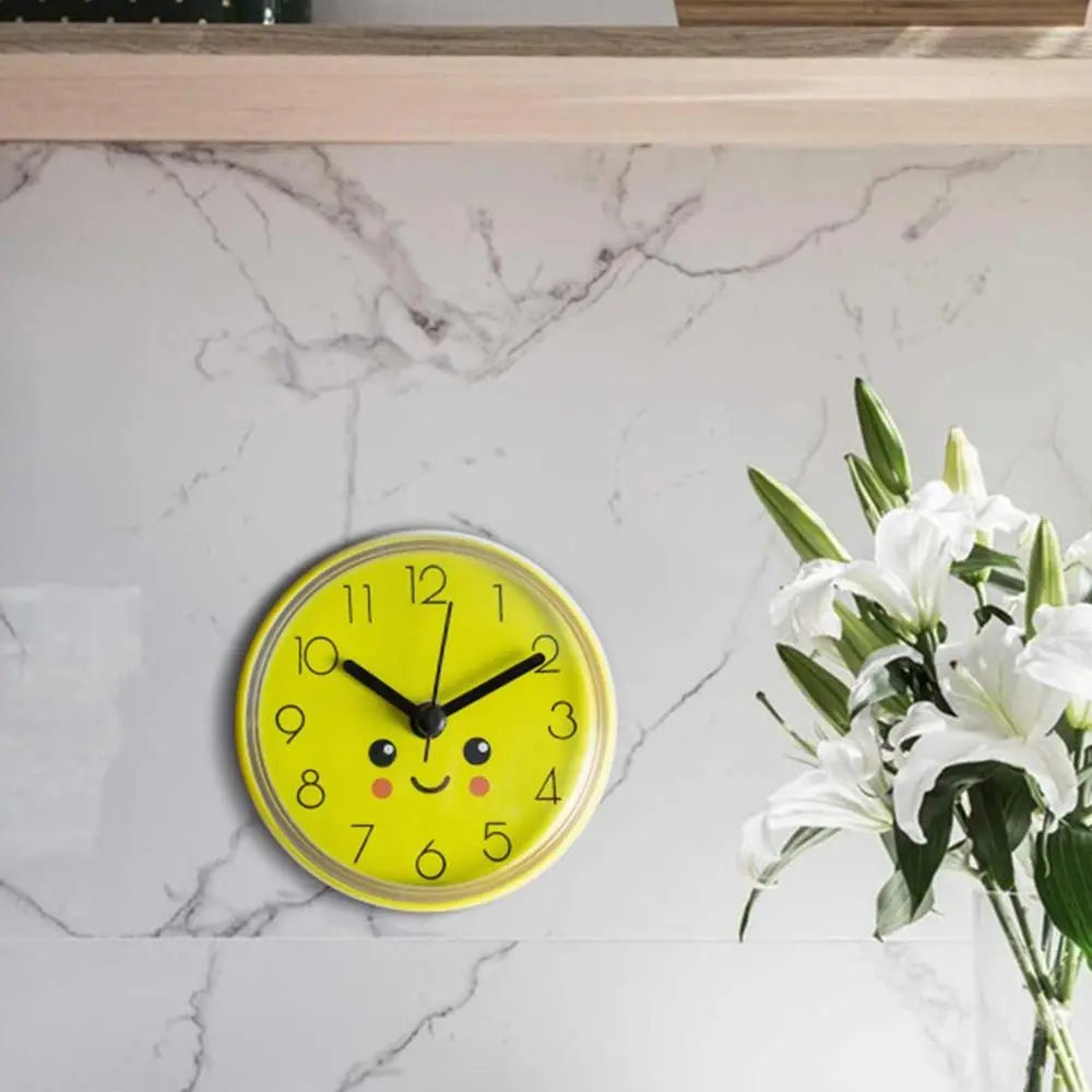 Mini Waterproof Wall Clock - Anti-Fog Quartz Clock for Bathroom and Kitchen