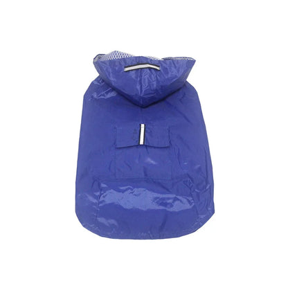 Dog Raincoat Waterproof Hoodie Jacket Rain Poncho Pet Rainwear Clothes with Reflective Stripe for All Sizes Big Puppies