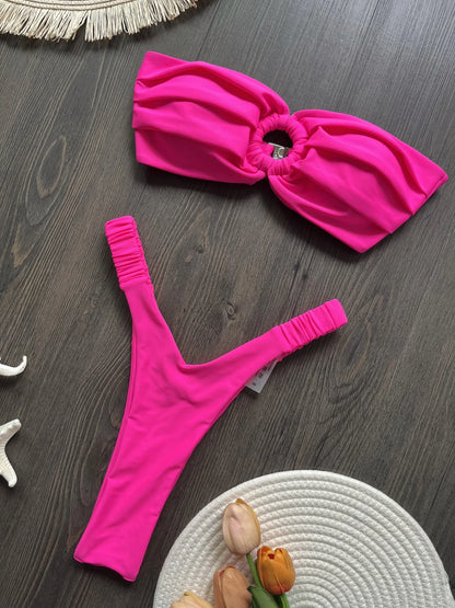 Micro Bikini Push Up - Women Swimsuits Two Piece Bikini Set With Wire Free Support