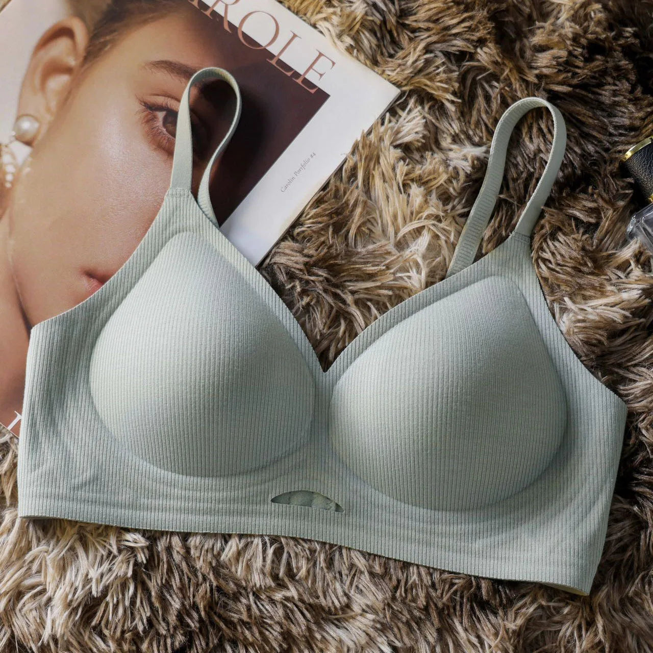 Seamless Push Up Bra - Wire Free Sports Bra Women | Breathable, Comfortable, Thin Cup
