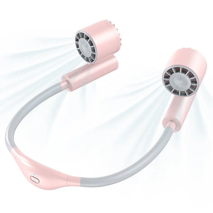 Portable Lightweight Halter Neck Air Cooling Fan Usb Rechargeable Outdoor Travel Sport Wearable Mini Hanging Neck Fan 3gear Wind