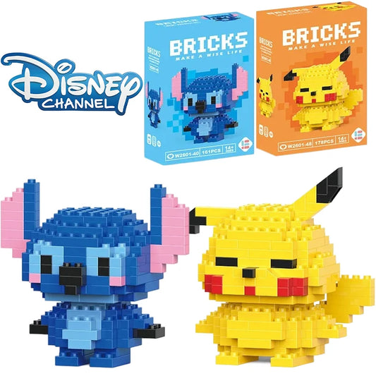 Building Blocks Toy - Disney Stitch & Pokemon Pikachu Model Kit for Kids Gift - ZOOMNSTORE
