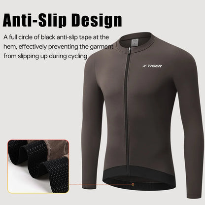 Winter Cycling Jersey - Men's Fleece Bike Jacket With Full Zipper & Pockets
