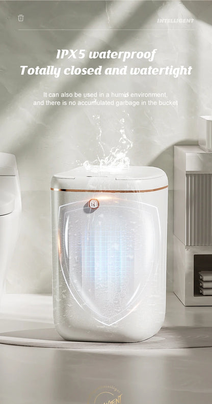 Smart Automatic Sensor Trash Can - 20L UV Induction Bathroom Wastebasket