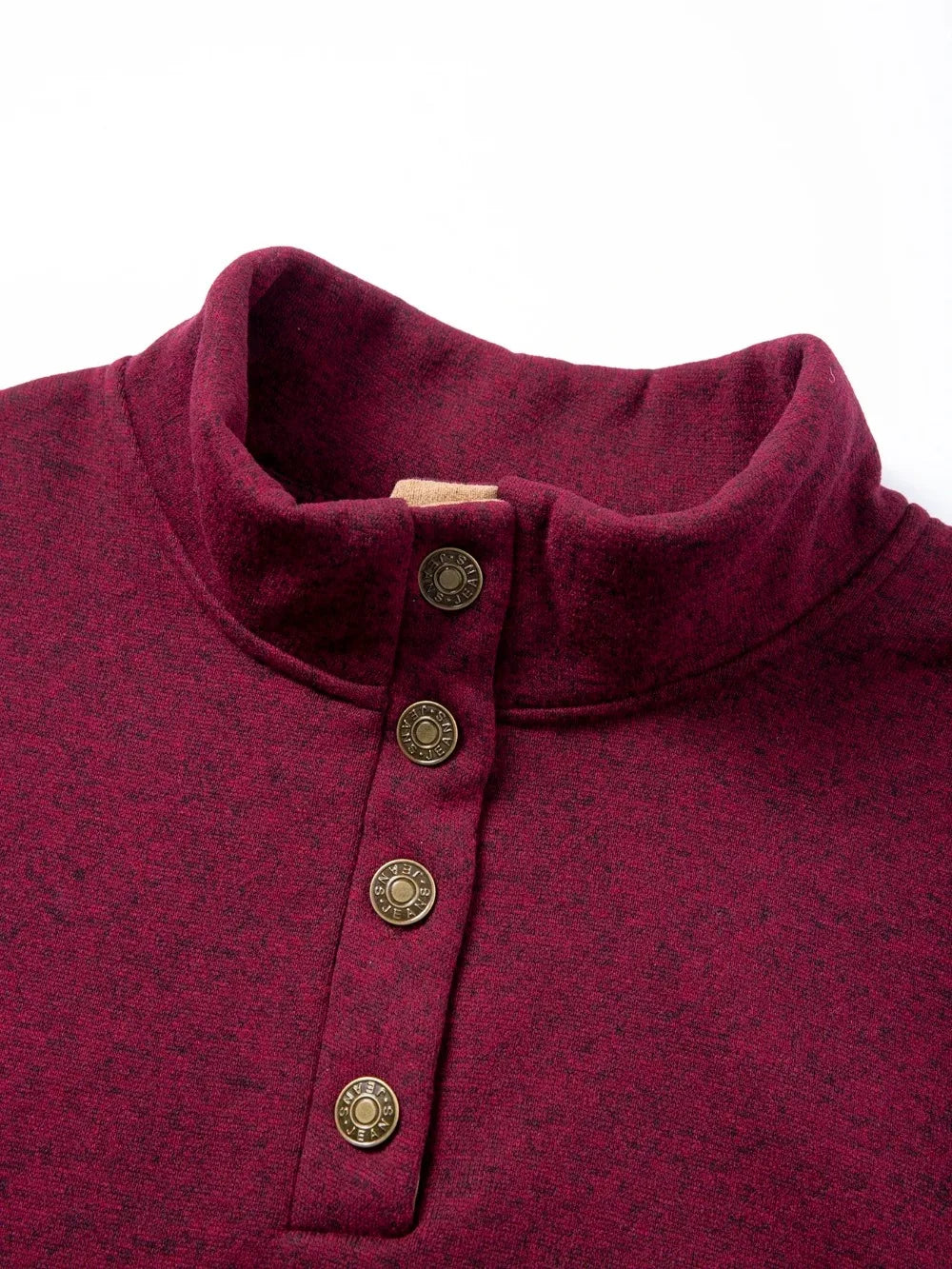 Spring Autumn Men's Casual Pullover Button Down Stand Collar Henley Polo Coats Long Sleeve Stand Collar Sweatshirts for Sport