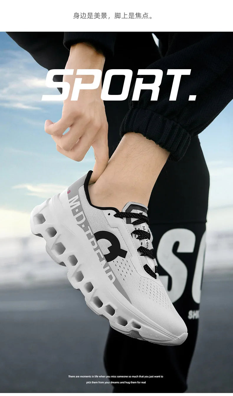 2026 Air Cushion Running Shoes Jogging Marathon Men Sports Breathable Lightweight Women's Comfortable Nonskid Leisure Sneakers