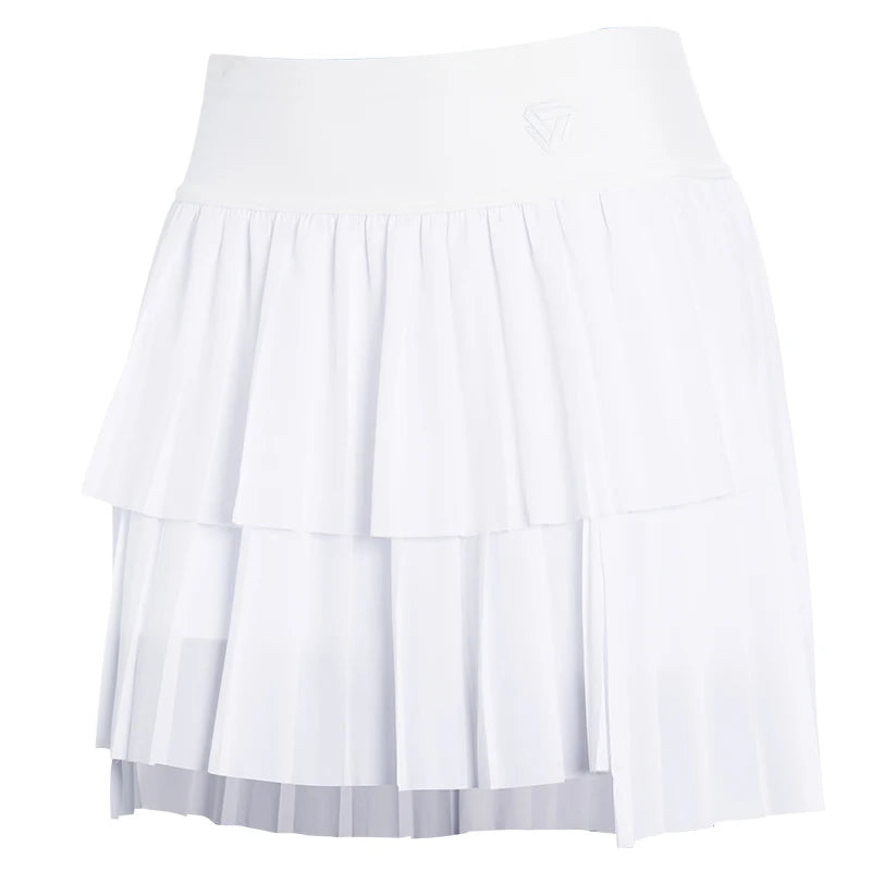 Women Sports Mini Pleated Skirt Golf Tennis Skirts High Waist Double Layer Gym Fitness Running Yoga Athletic Workout Skort