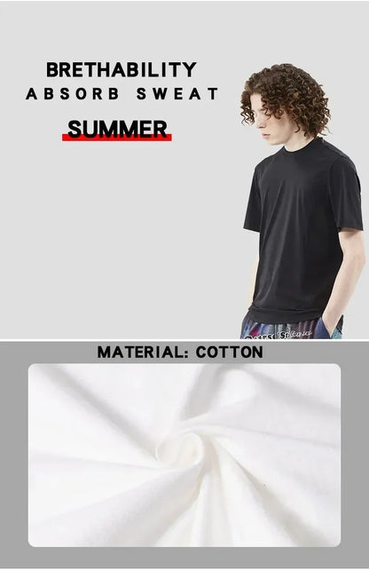2026 Letter R Print T-shirt Fashion Brand Tee Loose Comfortable Short Sleeve Men Women Cotton T Shirt Casual Clothing