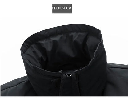 8XL Puffer Jacket Men Thick Warm Parka Plus Size Quilted Jacket Solid Outwear Coats Loose Cotton-padded Men's Clothing Top