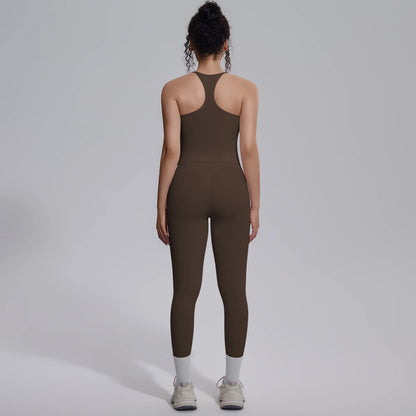 Quick Drying Legging Outdoor Running Yoga Set for Womans High Waisted Push Up Female Pants Gym Sexy Beautiful Back Vest Yoga Set