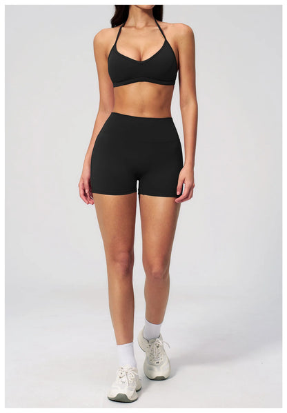 Summer Yoga Set 2 Pieces Women Tracksuit Workout Clothes Sports Outfits High Waist Shorts Fitness Sports Suit Female Gym Clothes