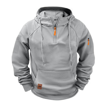 2025 New Men's Keep Warm Hoodie Streetwear Jacket Long Sleeve Sweatshirts Zipper Hooded Pullover Male Running Hooded Sweatshirt