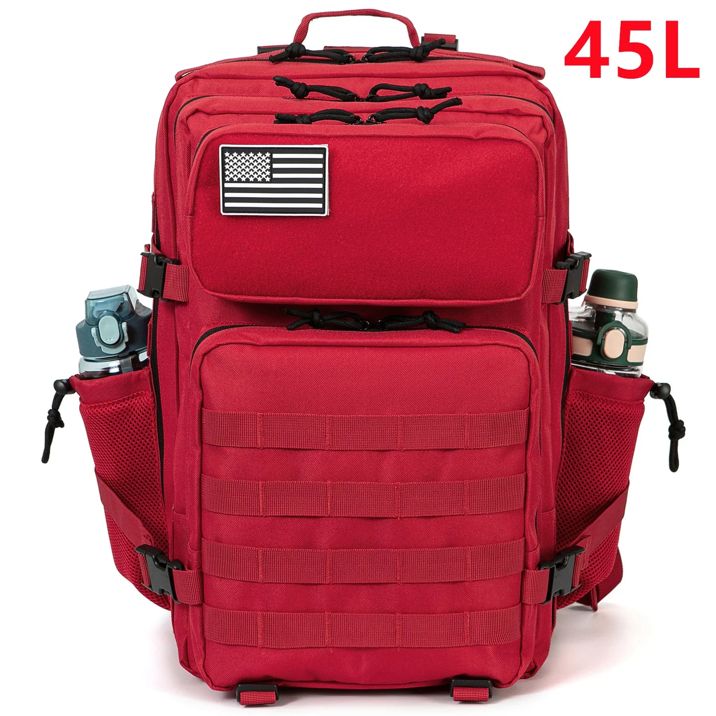 Tactical Backpack - 2545L Outdoor Rucksack with Dual Cup Holder for School Gym and Camping