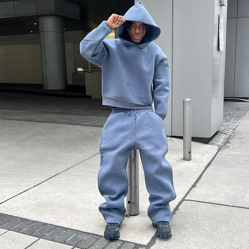 Men's New Sportswear Set | Trendy 2-Piece (Hoodie & Pants) for Outdoor Basketball
