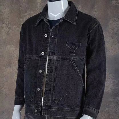 Autumn and Winter 2026 Retro Denim Jacket Men's Korean Slim Trend Handsome Multi-pocket Brand Man Luxury Tooling Jacket Men