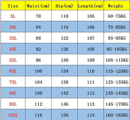 10XL Oversize Casual Pants Men Plus Size Camouflage Trousers Loose Wide Leg Baggy Streetwear Pants Man Big Size Clothing Pants