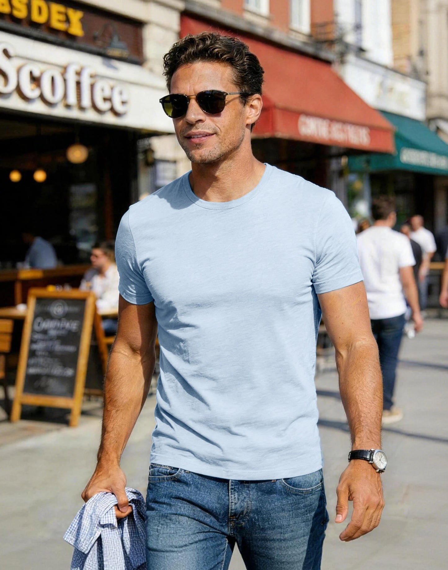 Pioneer Camp Men's T-Shirt Bamboo Viscose Ultra Soft Plain Male Shirts Cooling Crew Neck Casual Basic Tee Shirt Undershirt