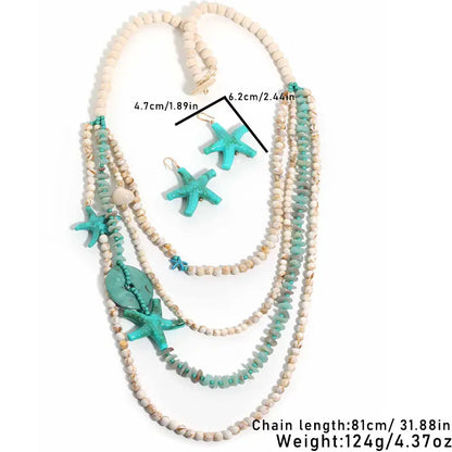 Boho Multi-Layer Long Necklace – Handmade Statement Necklace