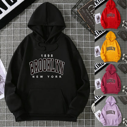 2025 Winter New Women's Hoodie High Street Unisex style Double Pockets Sweatshirts Outerwear Plus-Size Women's Clothing CYXX227