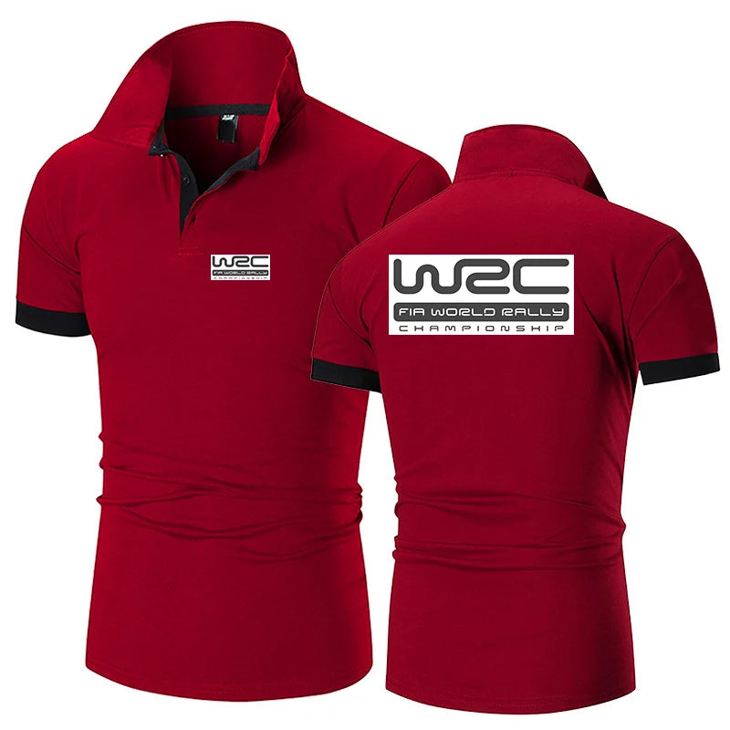 World Rally Championship WRC New Fashion Polo Shirt Men Casual Turn Down Collar Short Sleeve Shirt Slim Fit Summer Tops Polo