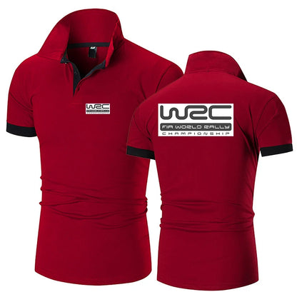 World Rally Championship WRC New Fashion Polo Shirt Men Casual Turn Down Collar Short Sleeve Shirt Slim Fit Summer Tops Polo