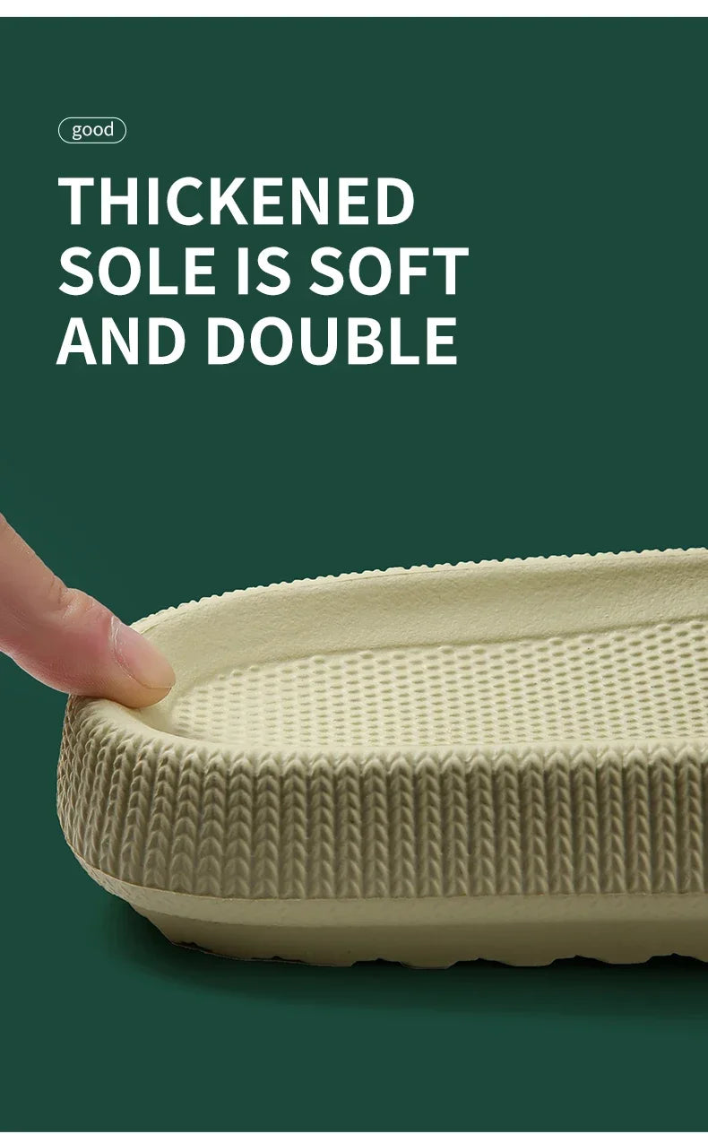 Eva's Simple Men's Slippers For Man Size 45 Poop Slippers. Wearing Soft-Soled Anti-Slip Shoes In Summer. And Women's Slippers